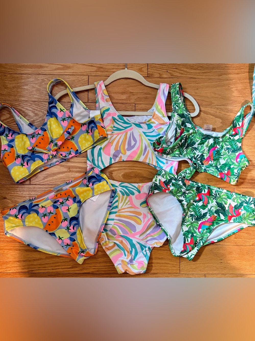 Old Navy Girls Swim Bundle. 2 Bikinis 1 cut out one piece.